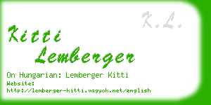 kitti lemberger business card